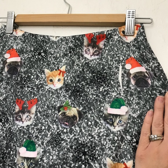 NWOT Christmas cat pug dog print leggings 🎄 - Picture 4 of 6